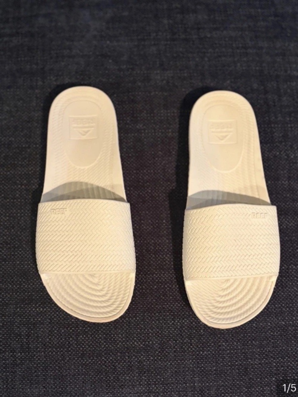 Reef Women's Water Scout Textured White Slide Sandal Size 8